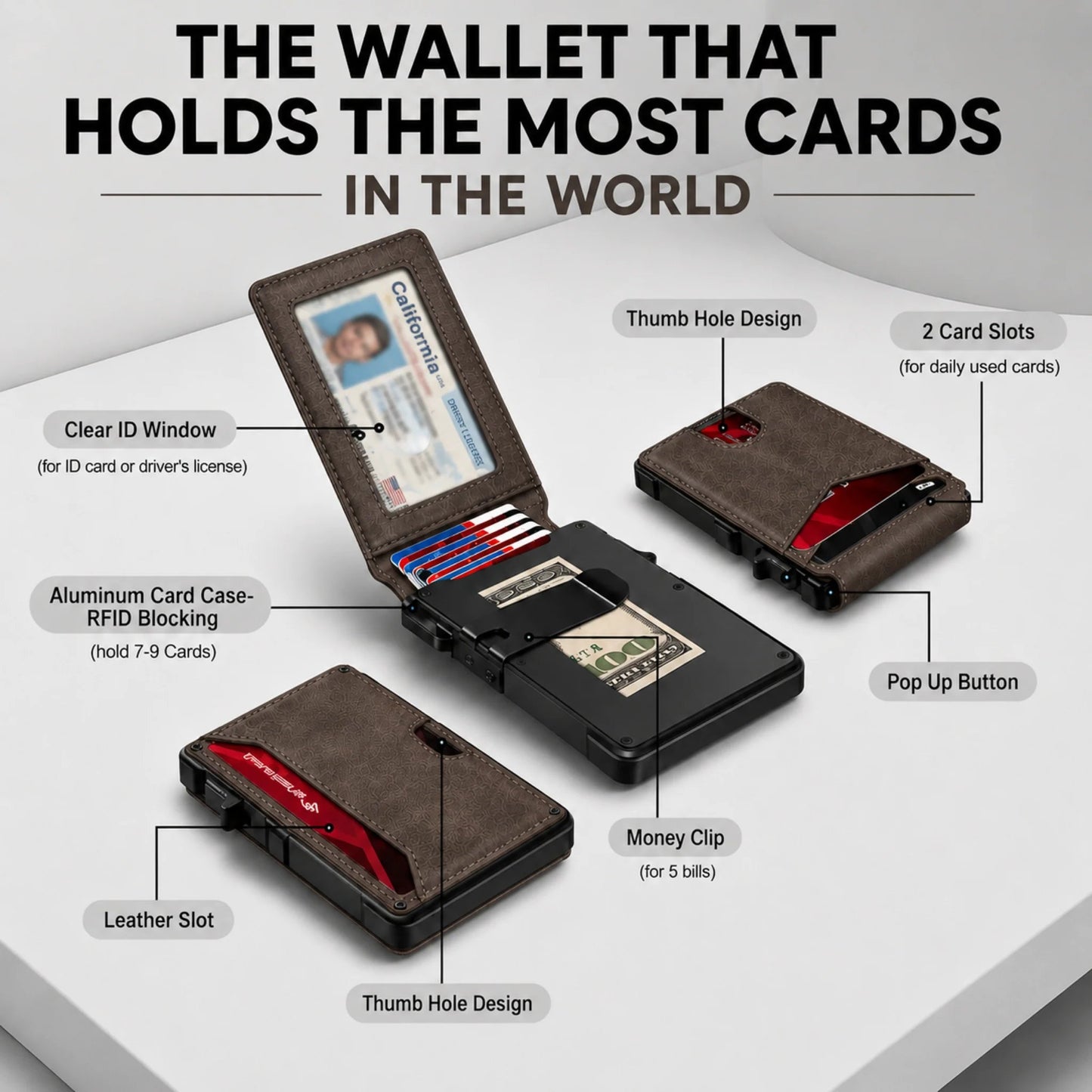 Exnercy MagVault® Minimalist Wallet - Maximum Capacity. Minimal Footprint.