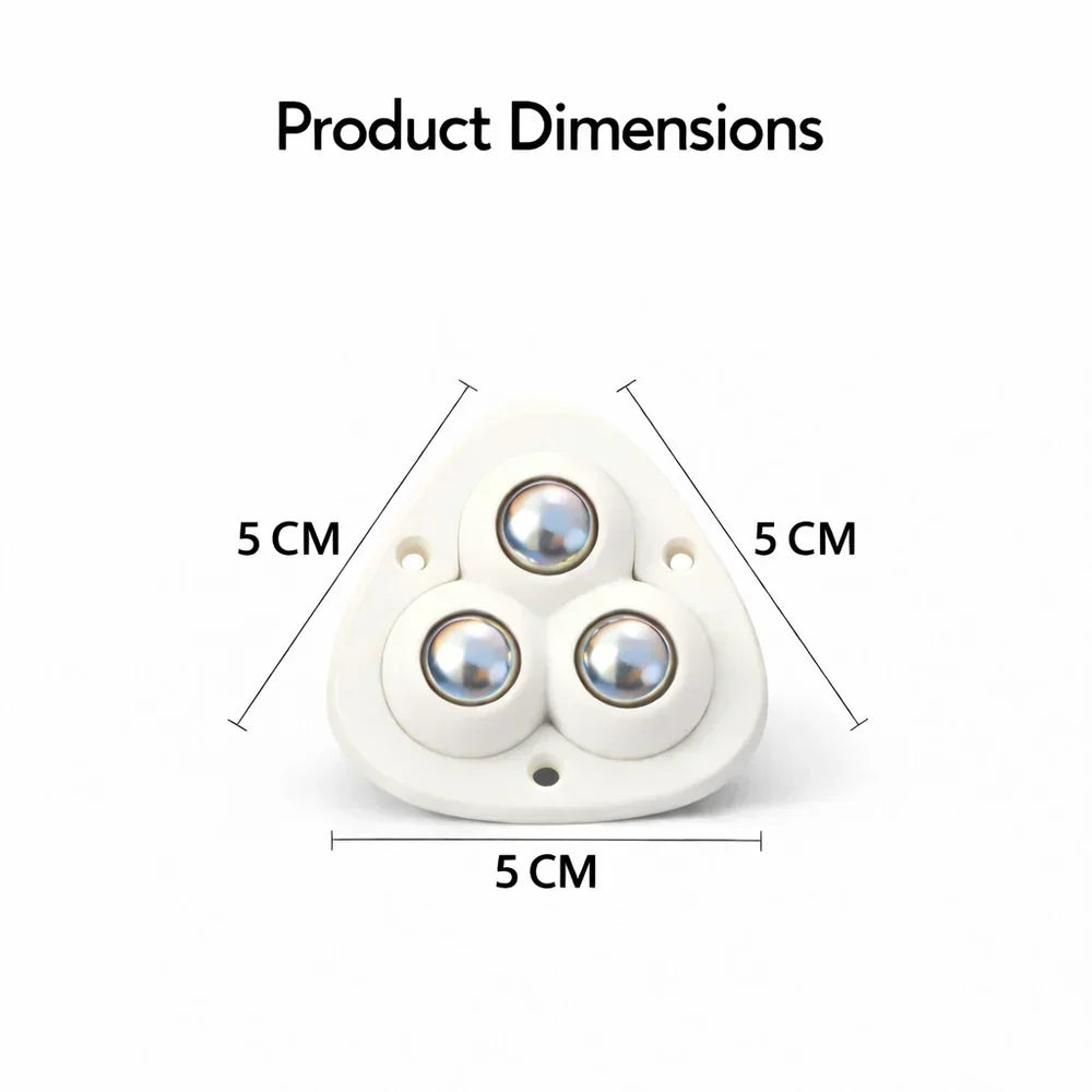 Move Sofas, Fridges & Almirahs Effortlessly - Heavy Duty 360° Rotating Furniture Mover Wheels