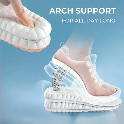 4D Cloud Insoles for Men Women - Anti Fatigue Shock Absorption Pain Relief