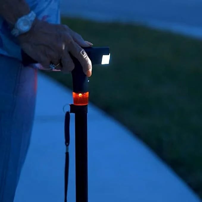 Smart Easy Up Cane With 2 Handle & Anti Slip Base