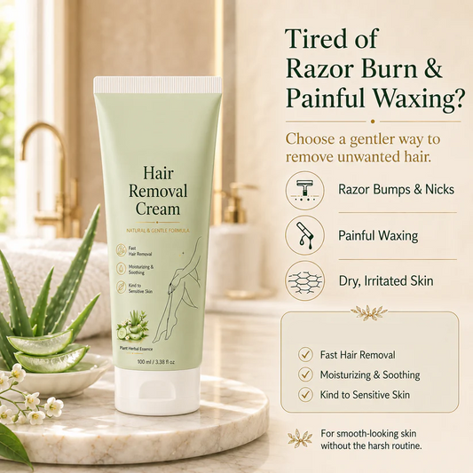 Ahlwo Painless Depilatory Cream – No Razor Bumps, No Harsh Odor