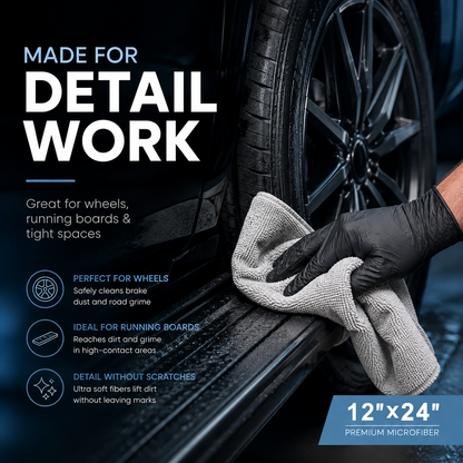 Ultra Absorbent Microfiber Drying Towels – Scratch-Free Car Detailing Cloth for Paint, Glass & Trim