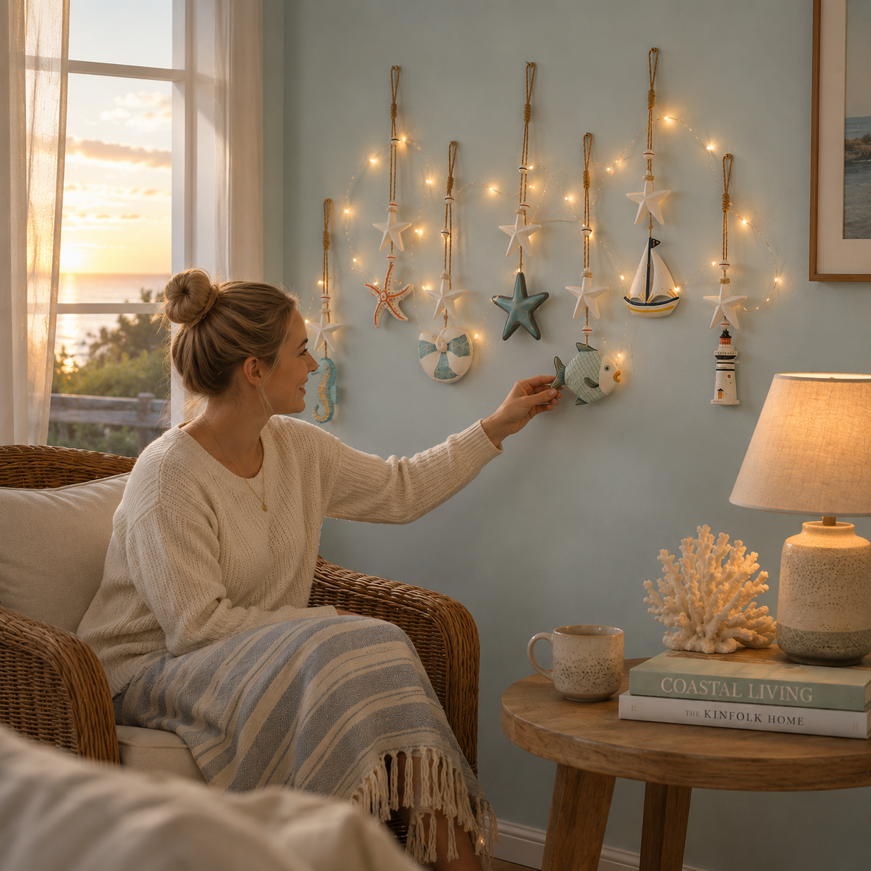 ✨Seaside Glow Wall Hangings — Set of 7