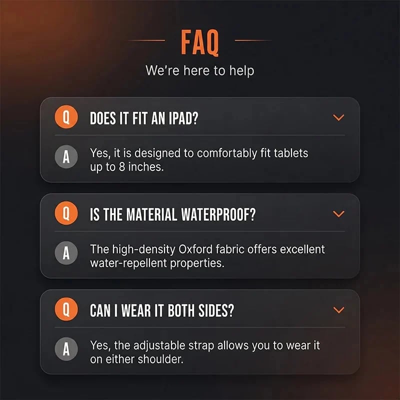 Waterproof Multi-pocket Crossbody Sling Bag