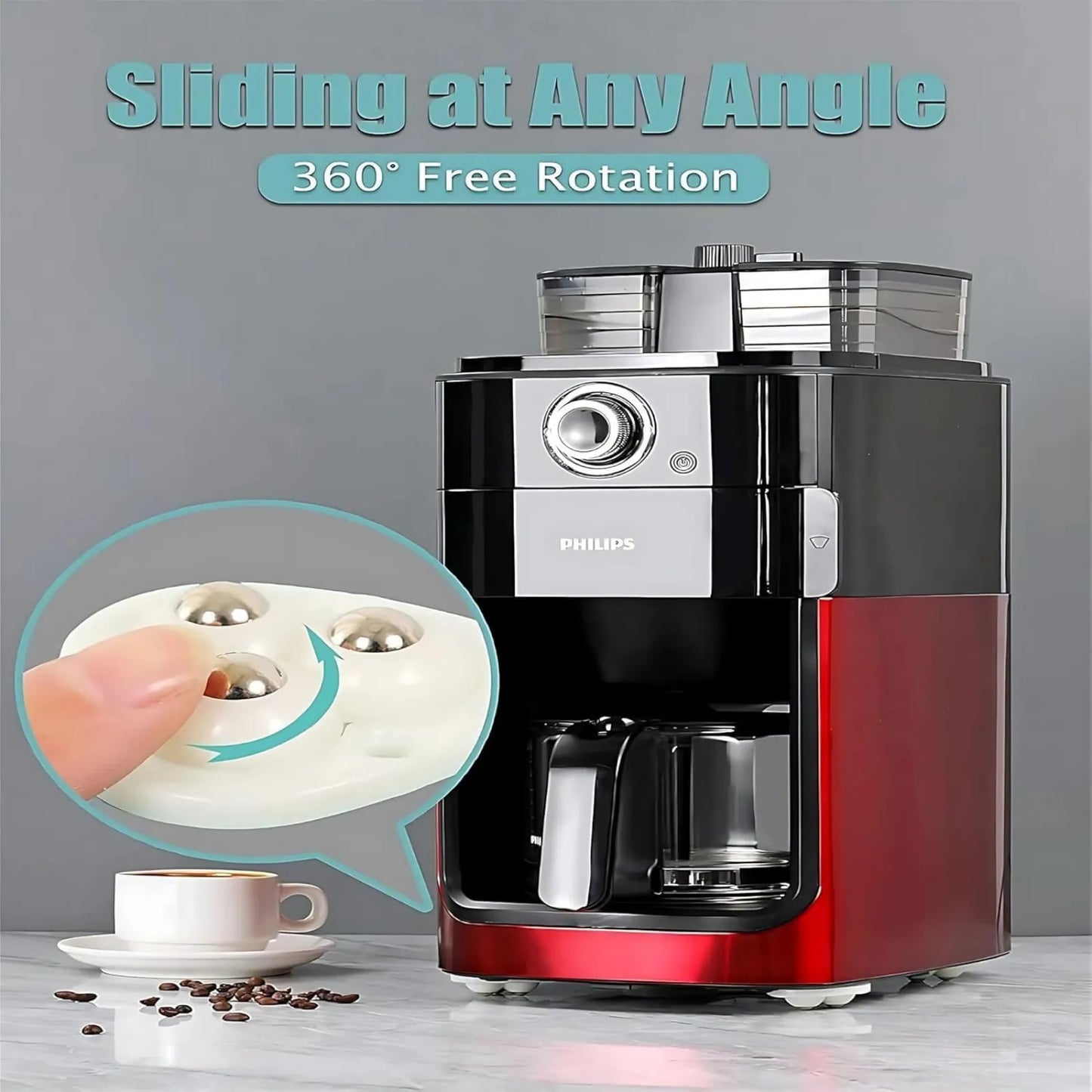 Move Sofas, Fridges & Almirahs Effortlessly - Heavy Duty 360° Rotating Furniture Mover Wheels