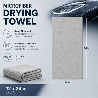 Ultra Absorbent Microfiber Drying Towels – Scratch-Free Car Detailing Cloth for Paint, Glass & Trim