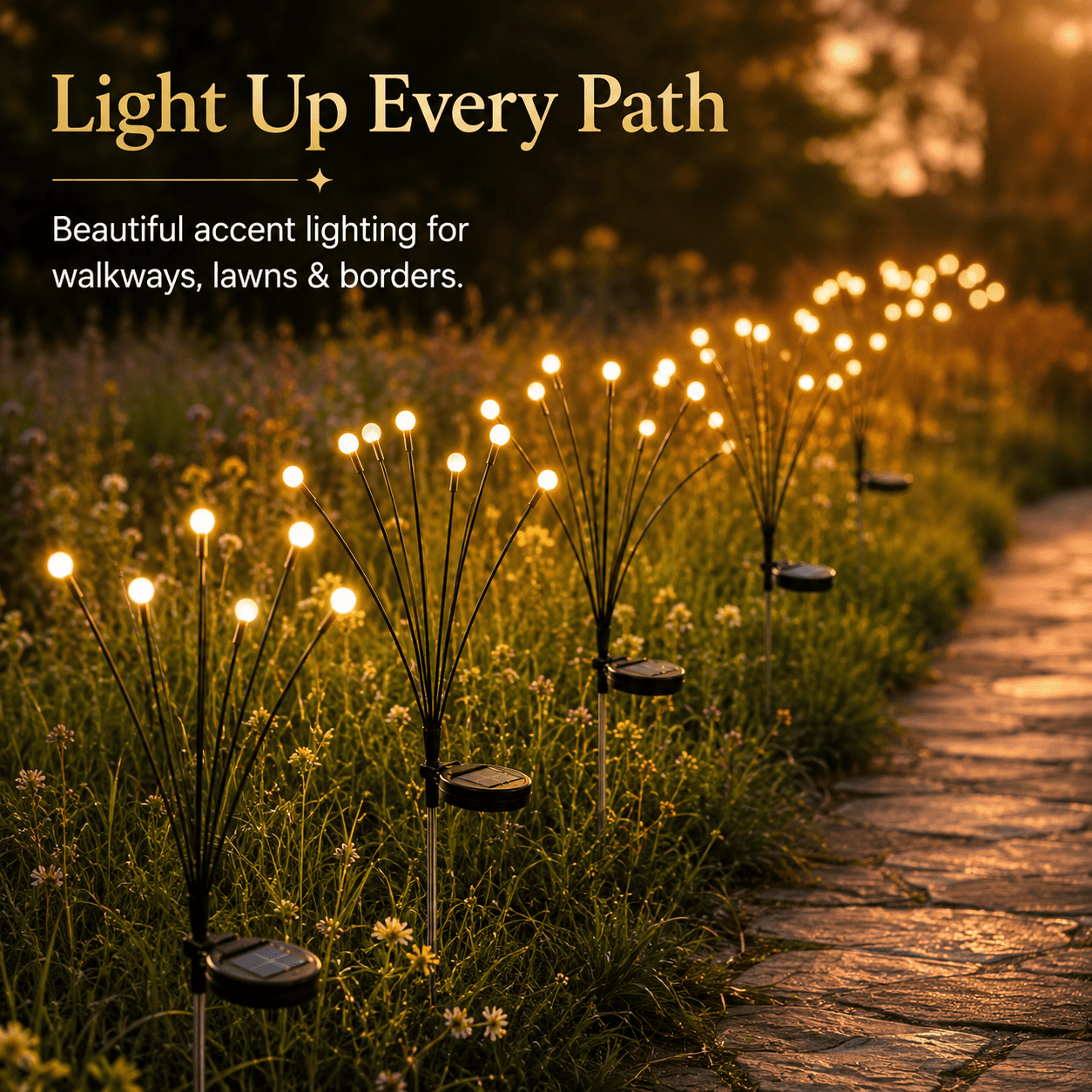 🔥Last Day 49% OFF- Solar Powered Firefly Garden Light🔥