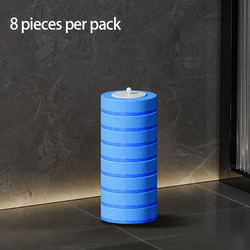 🚽 No-Touch Disposable Toilet Brush – Refillable Heads + Holder, Rotating Deep Cleaner for Under-Rim & Corners, Home & RV Bathroom Tool