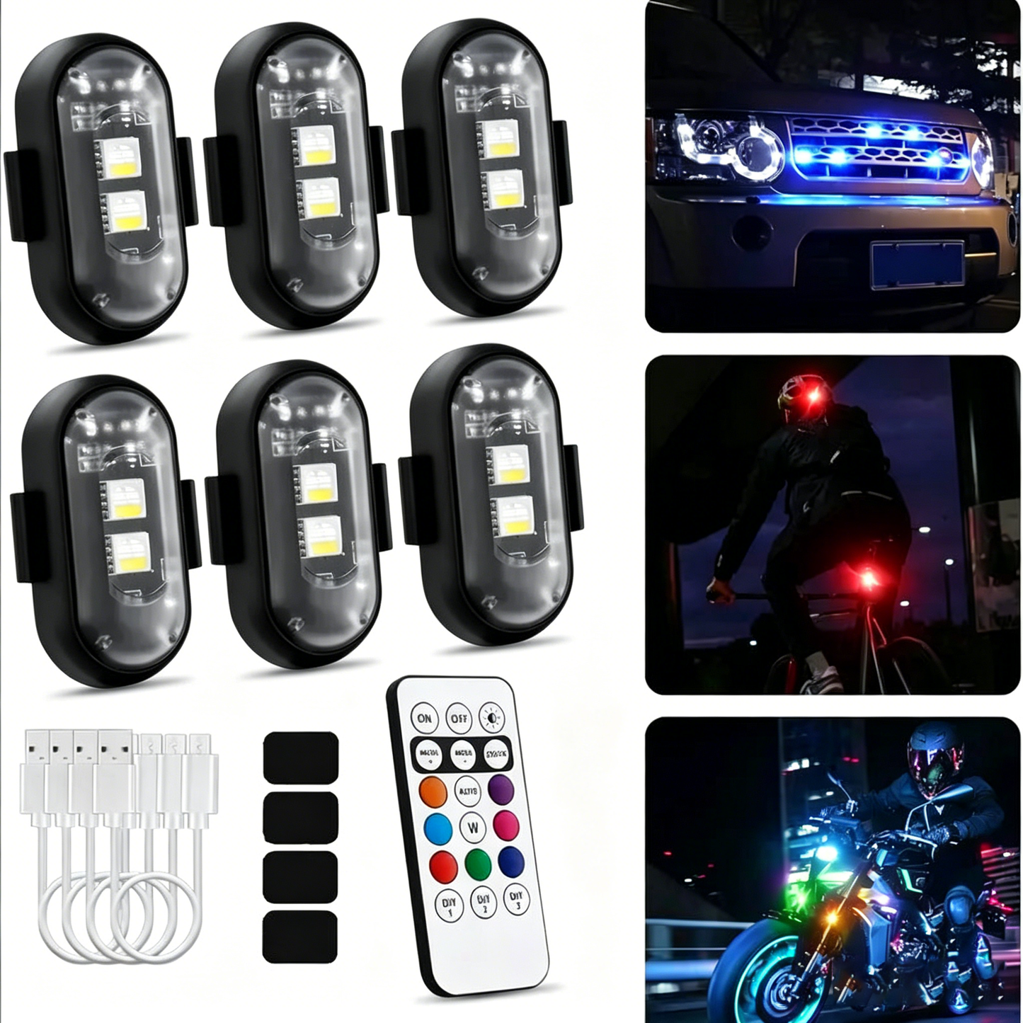 RGB Led Aircraft Strobe Light（Remote Wireless ）