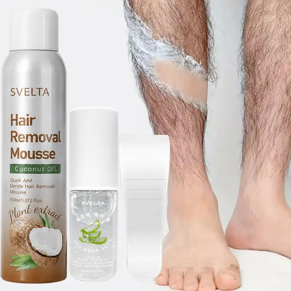 🔥LAST DAY SALE 49% OFF-🥥Bikini Hair Removal Mousse – Quick & Gentle Depilatory Foam with Coconut Oil & Aloe Vera