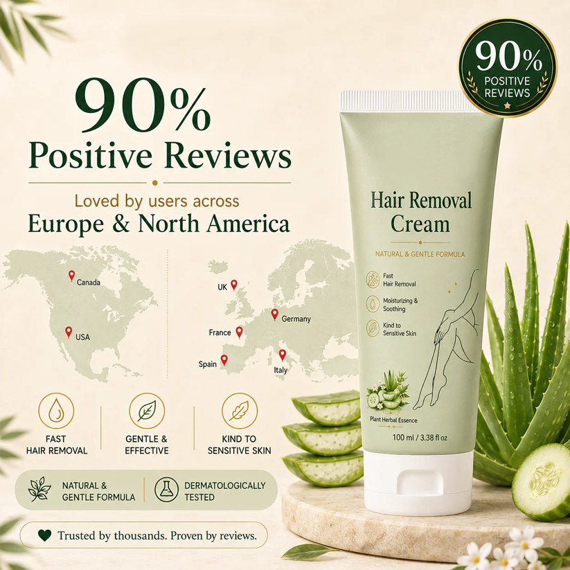 Ahlwo Painless Depilatory Cream – No Razor Bumps, No Harsh Odor
