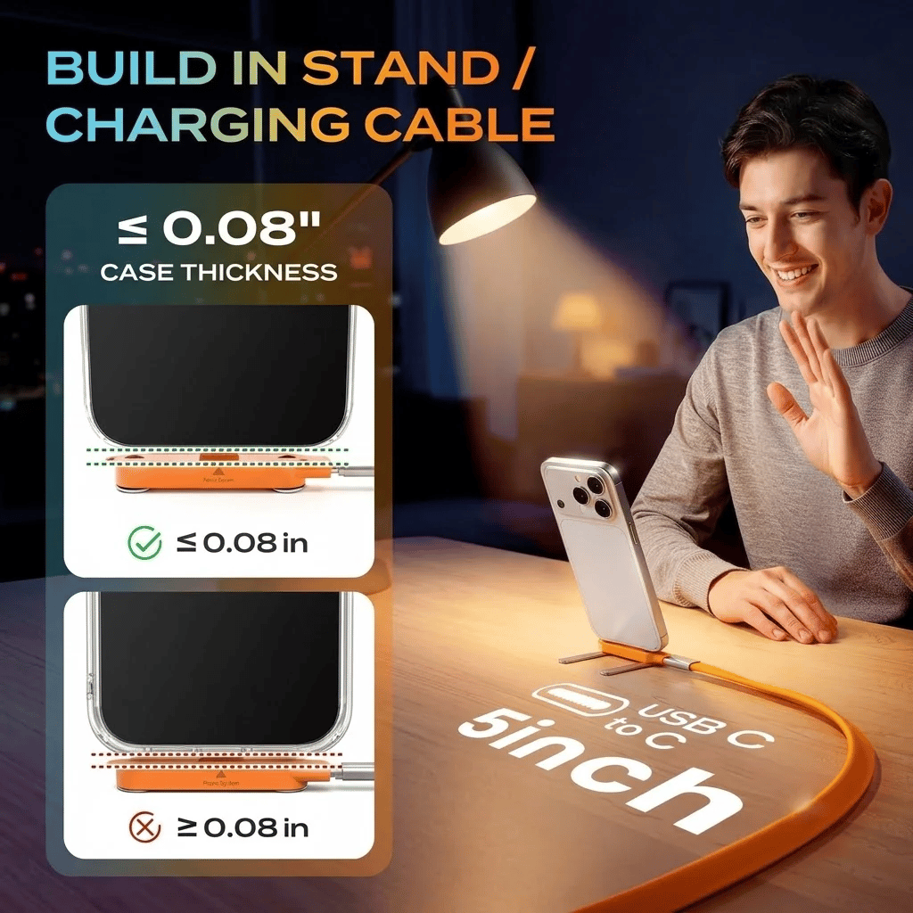 🔥Hot 50% OFF🔥Fast-Charging Cable with Detatchable Stand