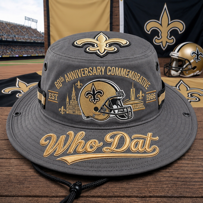 ⚜️🏈Who Dat 60th Anniversary commemorative Boonie Hat