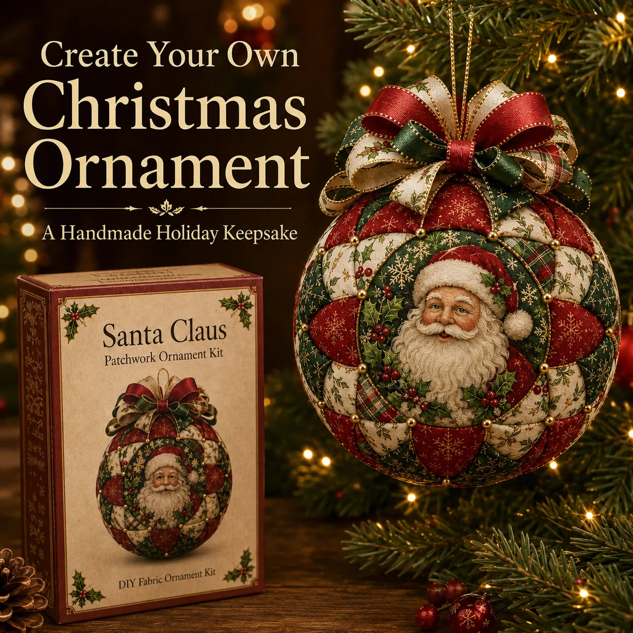 🎄 Christmas Classics Patchwork Ornament DIY Kit