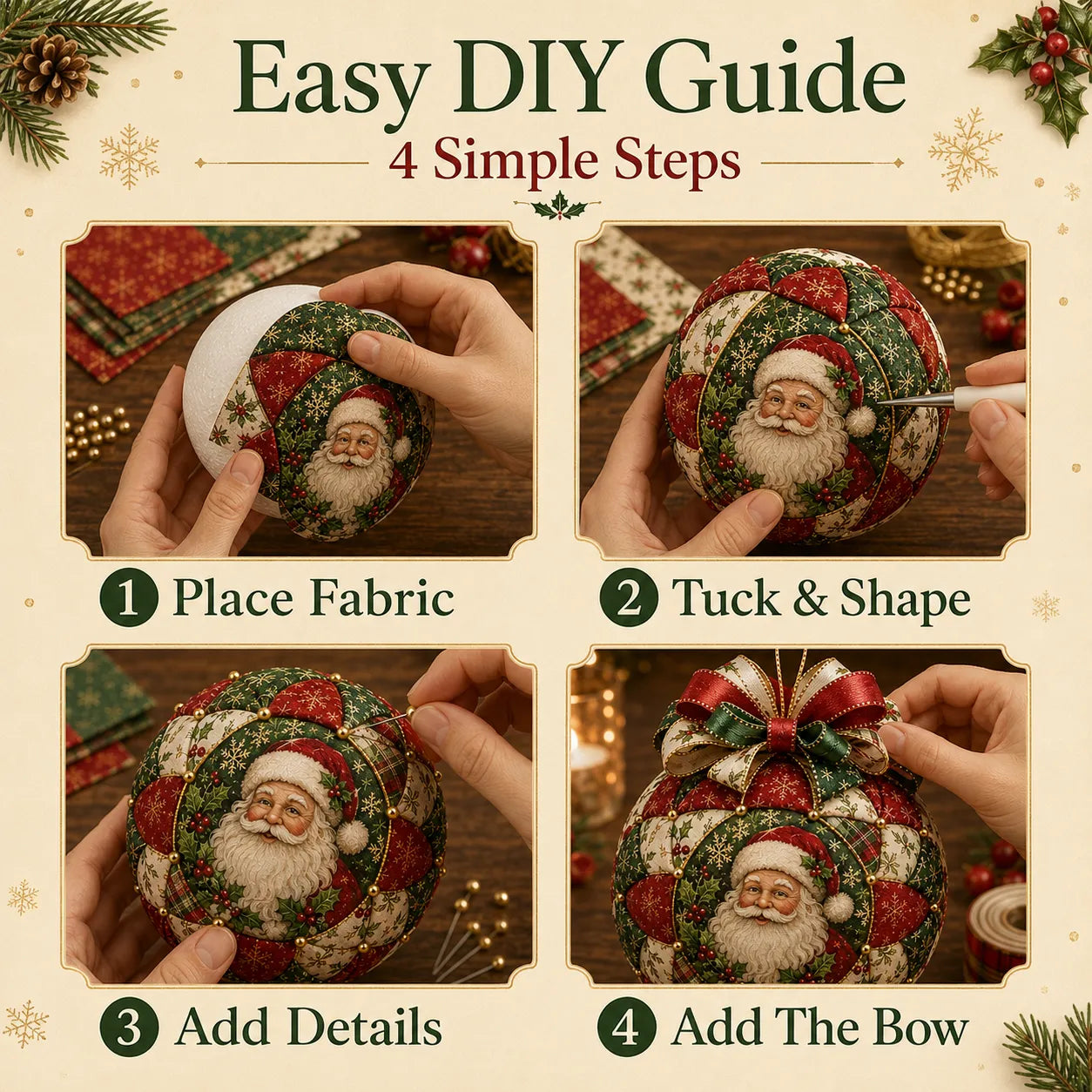 🎄 Christmas Classics Patchwork Ornament DIY Kit