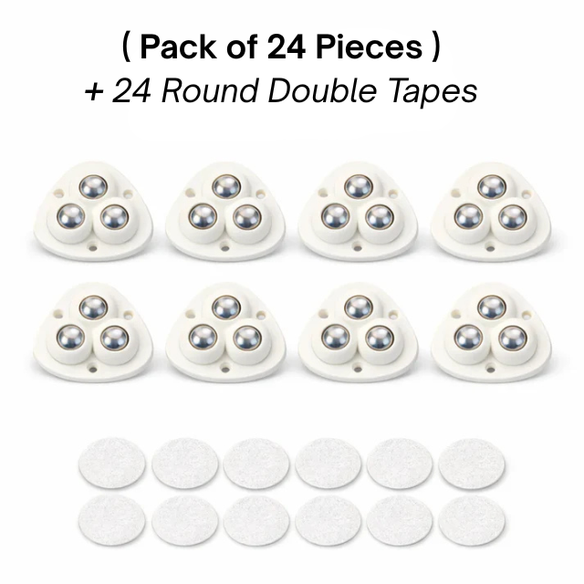 Move Sofas, Fridges & Almirahs Effortlessly - Heavy Duty 360° Rotating Furniture Mover Wheels