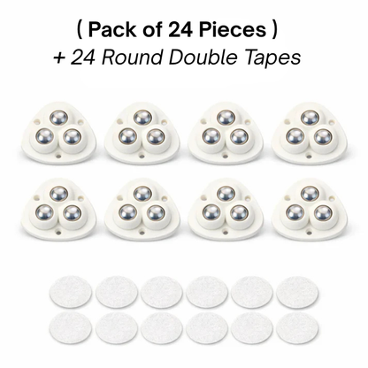 Move Sofas, Fridges & Almirahs Effortlessly - Heavy Duty 360° Rotating Furniture Mover Wheels