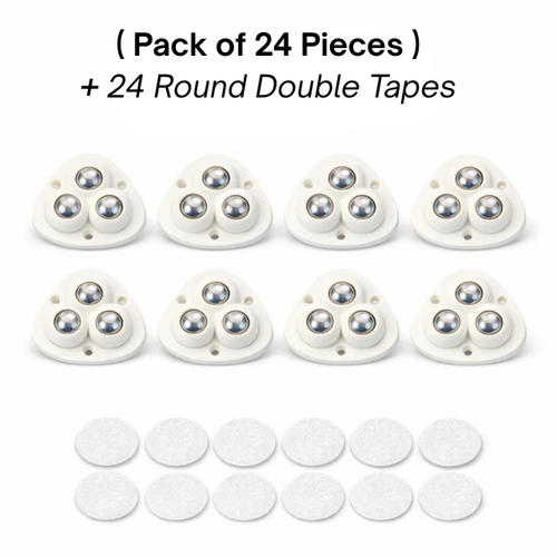 Move Sofas, Fridges & Almirahs Effortlessly - Heavy Duty 360° Rotating Furniture Mover Wheels