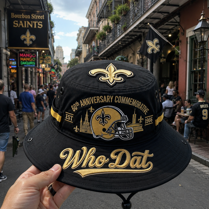 ⚜️🏈Who Dat 60th Anniversary commemorative Boonie Hat