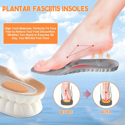 4D Cloud Insoles for Men Women - Anti Fatigue Shock Absorption Pain Relief