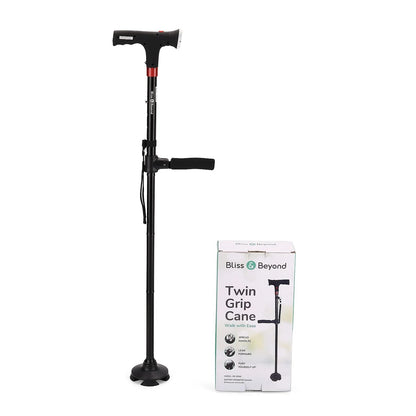 Smart Easy Up Cane With 2 Handle & Anti Slip Base