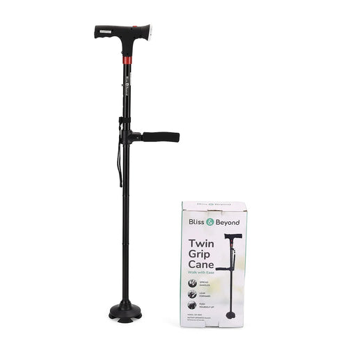 Smart Easy Up Cane With 2 Handle & Anti Slip Base