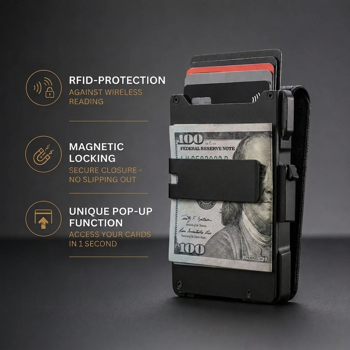 Exnercy MagVault® Minimalist Wallet - Maximum Capacity. Minimal Footprint.