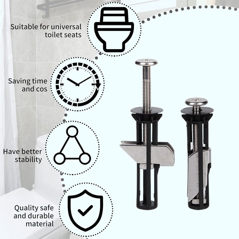 🔥Last Day 50% OFF🔥Heavy Duty Toilet Seat Fastener Bolt Kit (A Set of 2 Pcs)