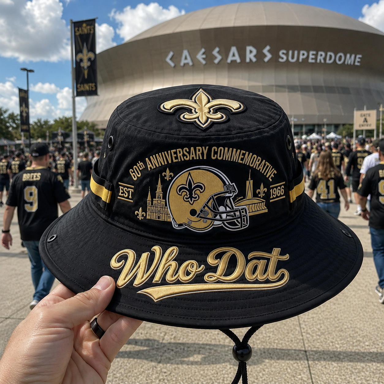 ⚜️🏈Who Dat 60th Anniversary commemorative Boonie Hat