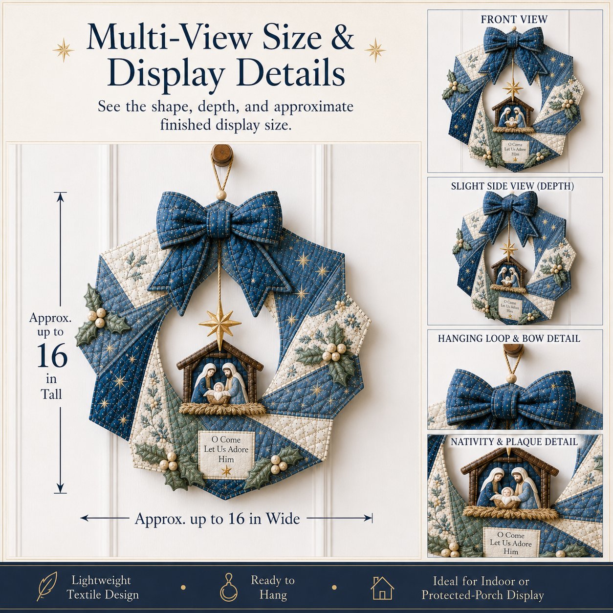 🎄Beginner-Friendly Christmas Fabric Wreath DIY Kit