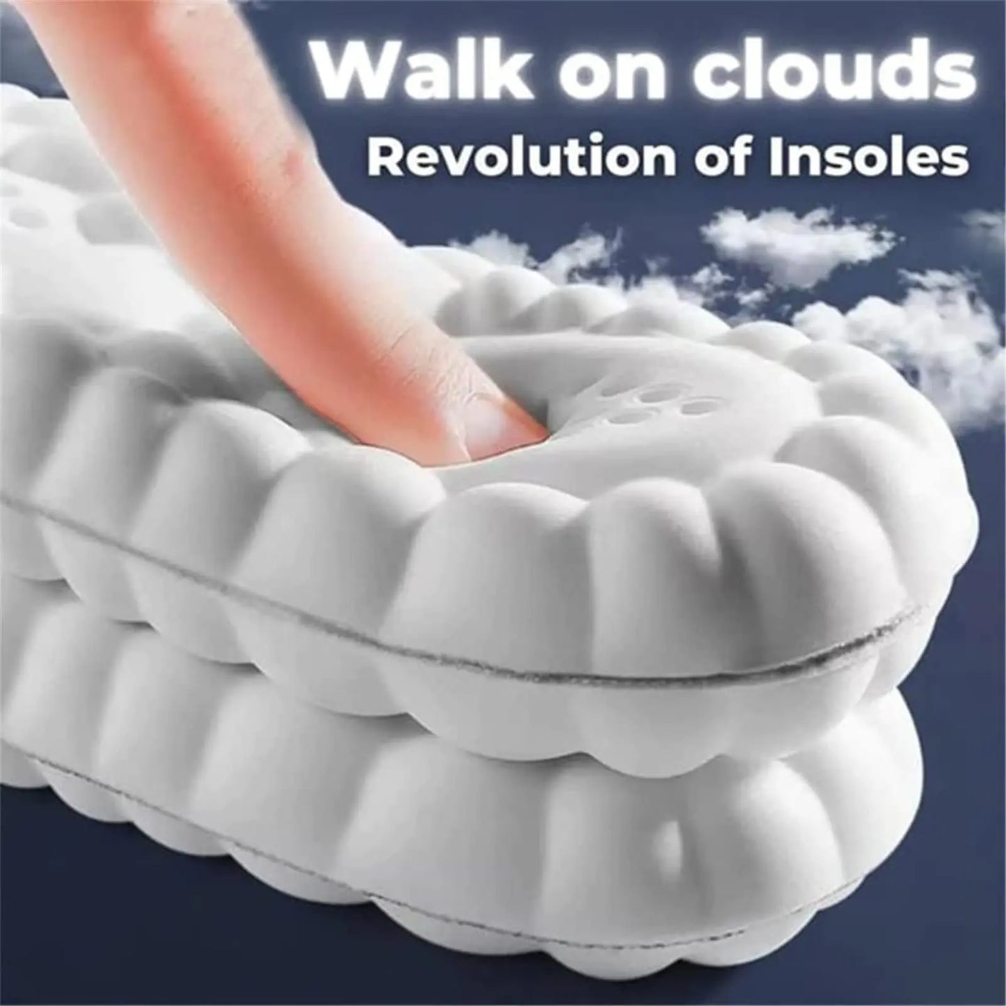4D Cloud Insoles for Men Women - Anti Fatigue Shock Absorption Pain Relief