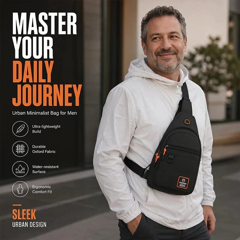 Waterproof Multi-pocket Crossbody Sling Bag