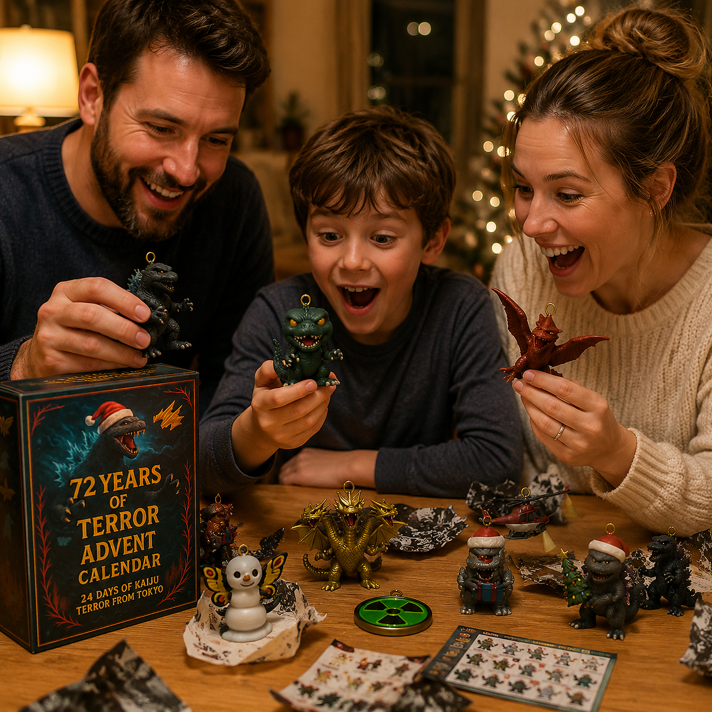 Godzilla Kaiju Advent Calendar, 24‑Day Christmas Countdown Calendar